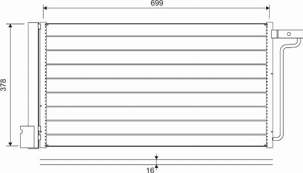 VALEO 822727 - Конденсатор, кондиціонер autocars.com.ua