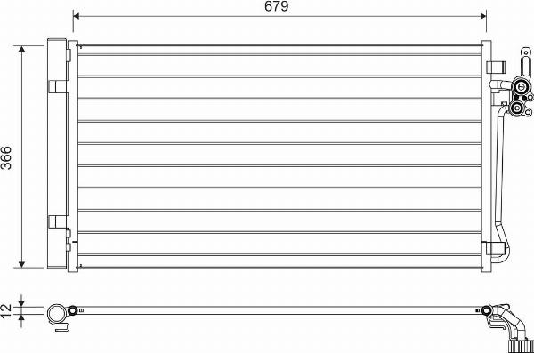 VALEO 822731 - Конденсатор, кондиціонер autocars.com.ua