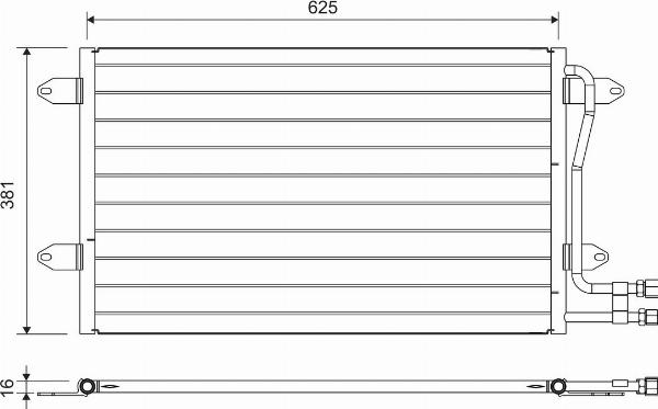 VALEO 822737 - Конденсатор, кондиціонер autocars.com.ua