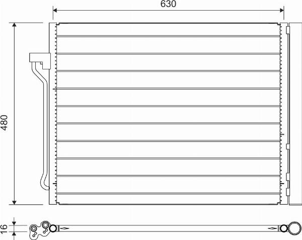 VALEO 822739 - Конденсатор, кондиціонер autocars.com.ua