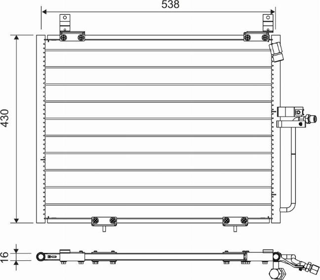 Valeo 822740 - Конденсатор, кондиціонер autocars.com.ua