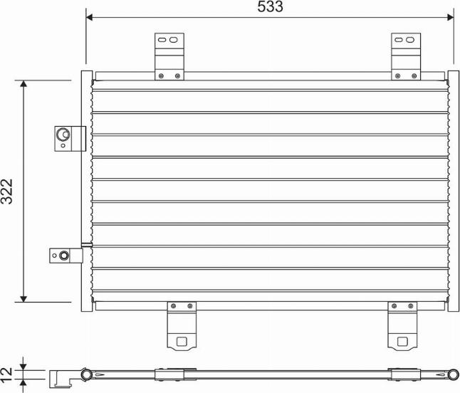 Valeo 822743 - Конденсатор, кондиціонер autocars.com.ua