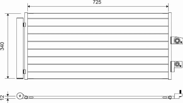 VALEO 822749 - Конденсатор, кондиціонер autocars.com.ua