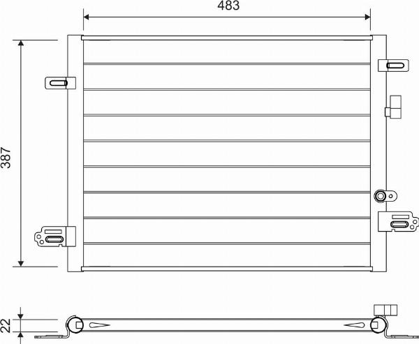 VALEO 822754 - Конденсатор, кондиціонер autocars.com.ua
