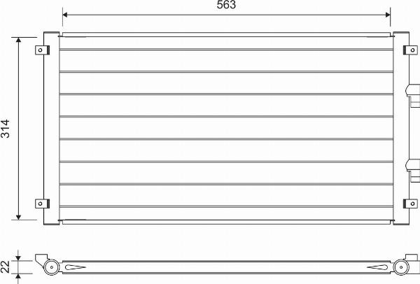 VALEO 822755 - Конденсатор, кондиціонер autocars.com.ua