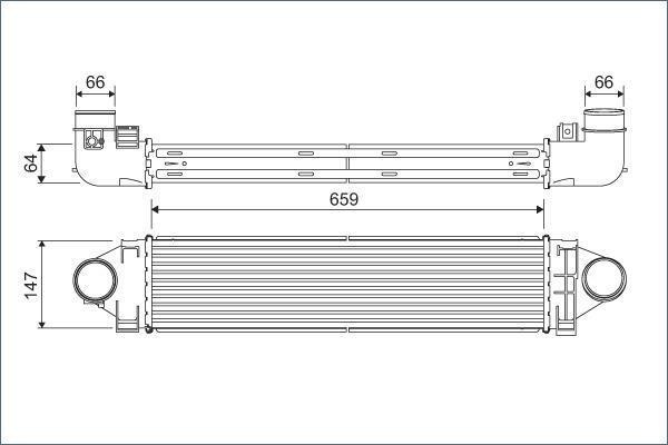 Valeo 822926 - Интеркулер, теплообменник турбины avtokuzovplus.com.ua