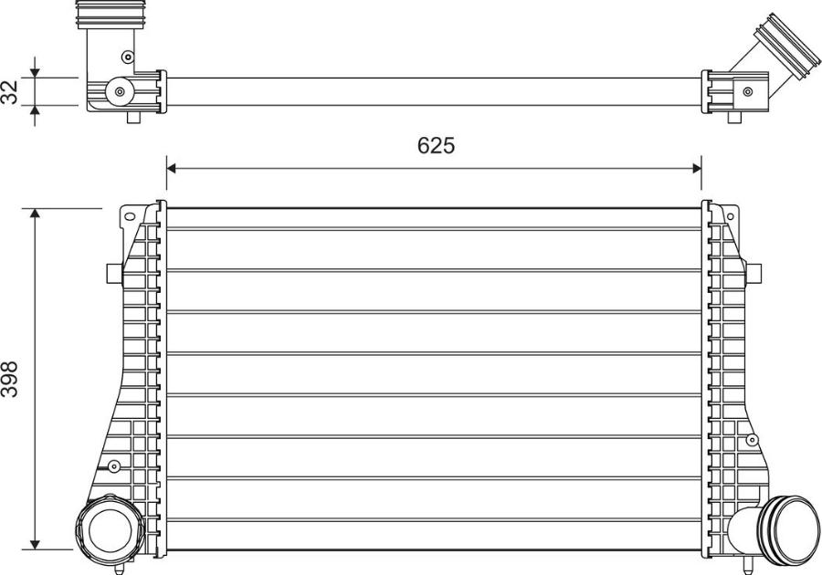 Valeo 822949 - Интеркулер, теплообменник турбины avtokuzovplus.com.ua