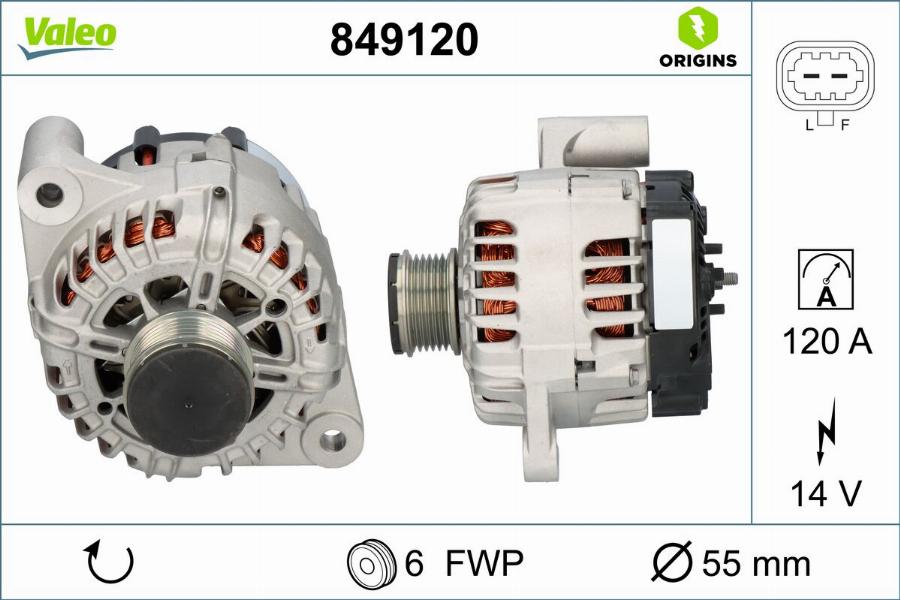 Valeo 849120 - Генератор autodnr.net