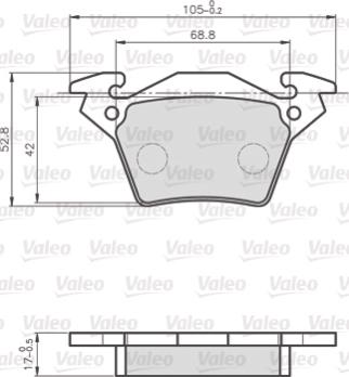 Valeo 872020 - Гальмівні колодки, дискові гальма autocars.com.ua