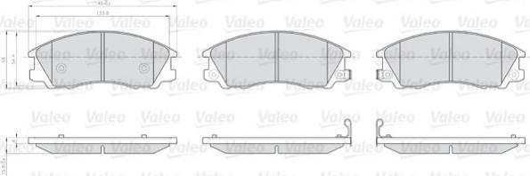 Valeo 872059 - Тормозные колодки, дисковые, комплект avtokuzovplus.com.ua