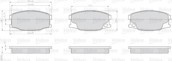 Valeo 872242 - Гальмівні колодки, дискові гальма autocars.com.ua