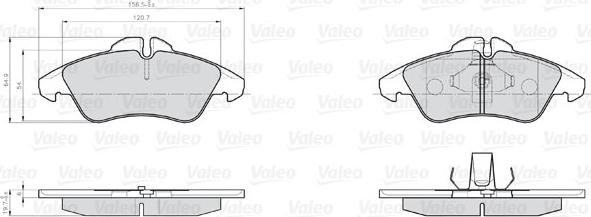 Valeo 872576 - Тормозные колодки, дисковые, комплект autodnr.net