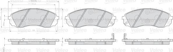 Valeo 872597 - Гальмівні колодки, дискові гальма autocars.com.ua