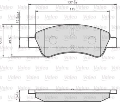 Valeo 872599 - Тормозные колодки, дисковые, комплект avtokuzovplus.com.ua