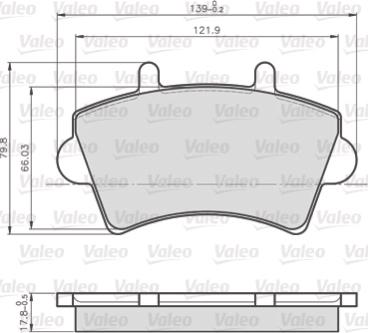 Valeo 872613 - Тормозные колодки, дисковые, комплект avtokuzovplus.com.ua