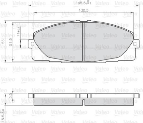 Valeo 872680 - Тормозные колодки, дисковые, комплект avtokuzovplus.com.ua