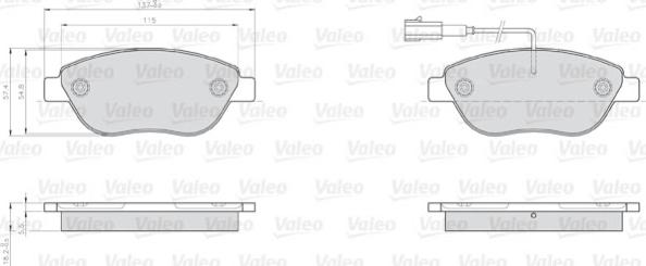 Valeo 872708 - Тормозные колодки, дисковые, комплект avtokuzovplus.com.ua