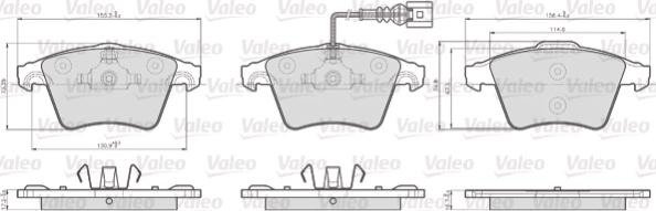 Valeo 872746 - Гальмівні колодки, дискові гальма autocars.com.ua