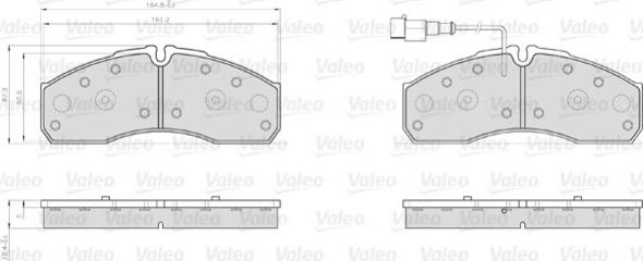 Valeo 873160 - Тормозные колодки, дисковые, комплект avtokuzovplus.com.ua