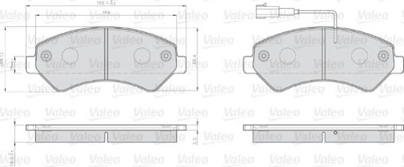 Valeo 873466 - Гальмівні колодки, дискові гальма autocars.com.ua