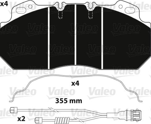 Valeo 882217 - Гальмівні колодки, дискові гальма autocars.com.ua