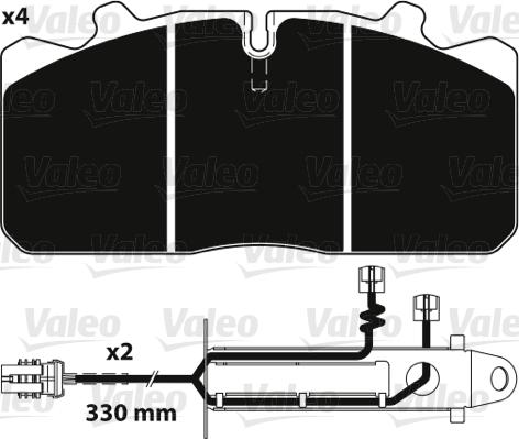 Valeo 882229 - Тормозные колодки, дисковые, комплект avtokuzovplus.com.ua