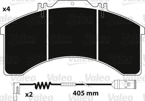 Valeo 882231 - Тормозные колодки, дисковые, комплект avtokuzovplus.com.ua