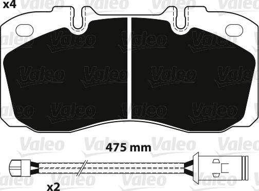 Valeo 882233 - Гальмівні колодки, дискові гальма autocars.com.ua