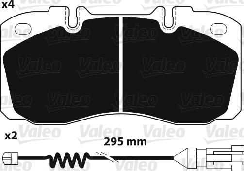Valeo 882234 - Гальмівні колодки, дискові гальма autocars.com.ua