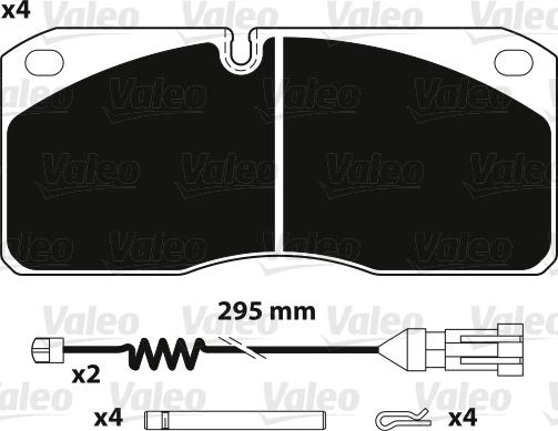 Valeo 882236 - Тормозные колодки, дисковые, комплект avtokuzovplus.com.ua