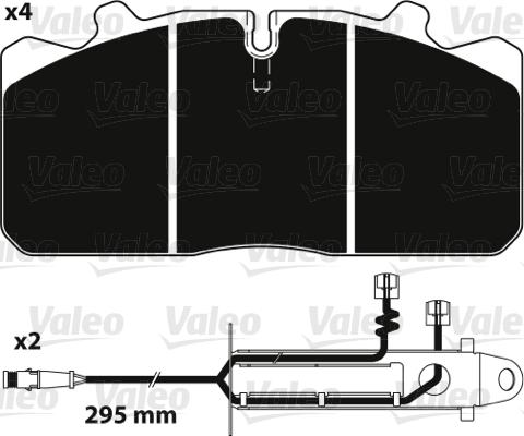 Valeo 882238 - Тормозные колодки, дисковые, комплект autodnr.net