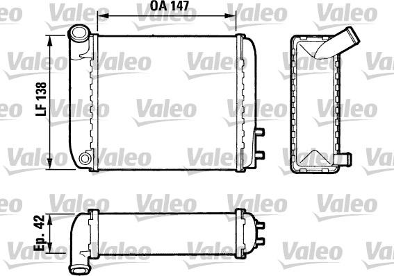 Valeo 882643 - Теплообмінник, опалення салону autocars.com.ua