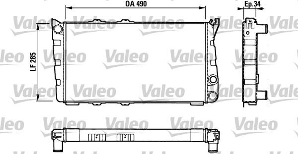 Valeo 883734 - Радіатор, охолодження двигуна autocars.com.ua