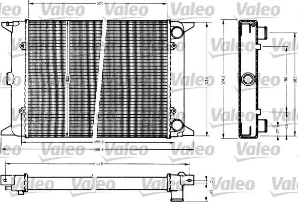 Valeo 883766 - Радіатор, охолодження двигуна autocars.com.ua