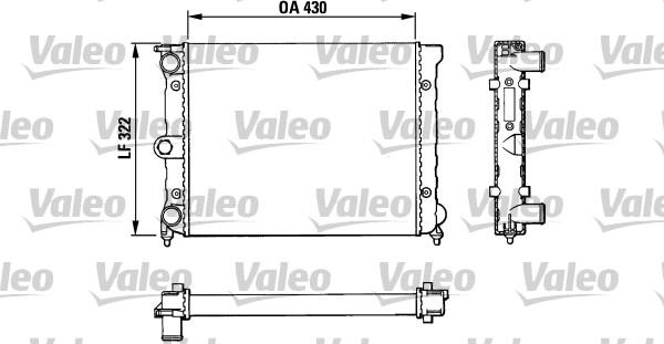 Valeo 883819 - Радиатор, охлаждение двигателя avtokuzovplus.com.ua