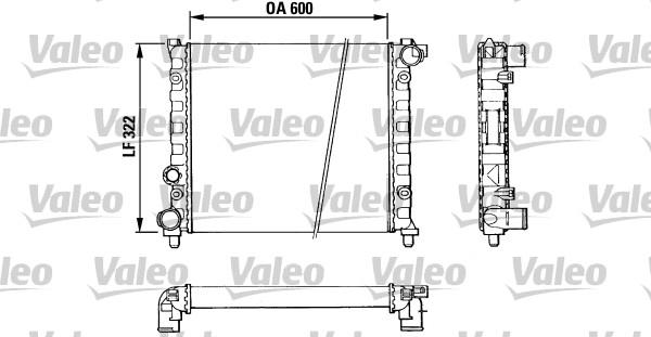 Valeo 883958 - Радиатор, охлаждение двигателя avtokuzovplus.com.ua