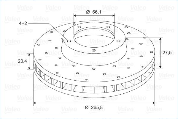 Valeo 886198 - Тормозной диск avtokuzovplus.com.ua