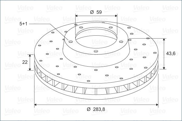 Valeo 886265 - Гальмівний диск autocars.com.ua