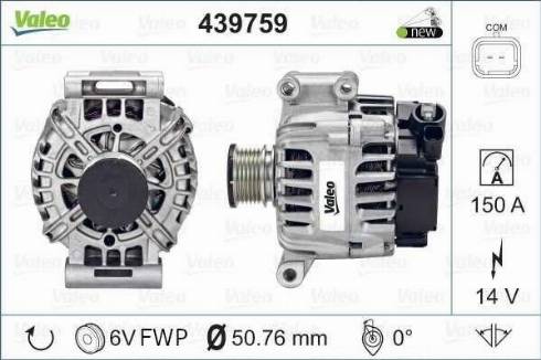 Valeo FG15T044 - Генератор autocars.com.ua