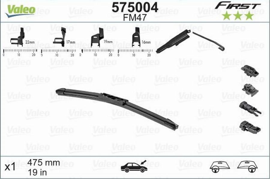 Valeo FM47 - Щітка склоочисника autocars.com.ua