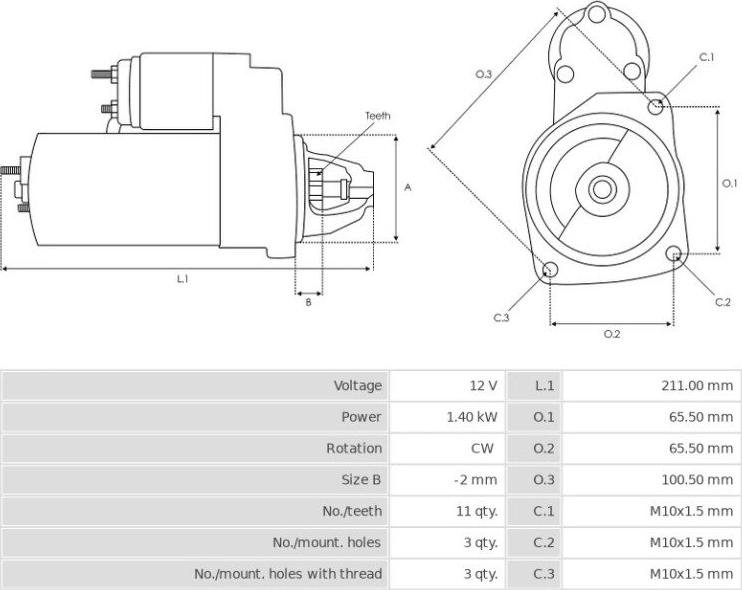 Valeo RSM14-10 - Стартер avtokuzovplus.com.ua