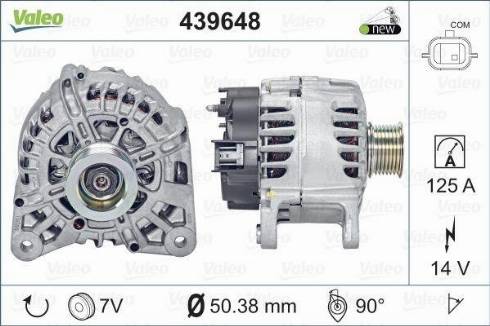 Valeo TG12C062 - Генератор avtokuzovplus.com.ua