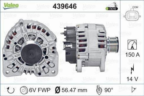 Valeo TG15C146 - Генератор avtokuzovplus.com.ua