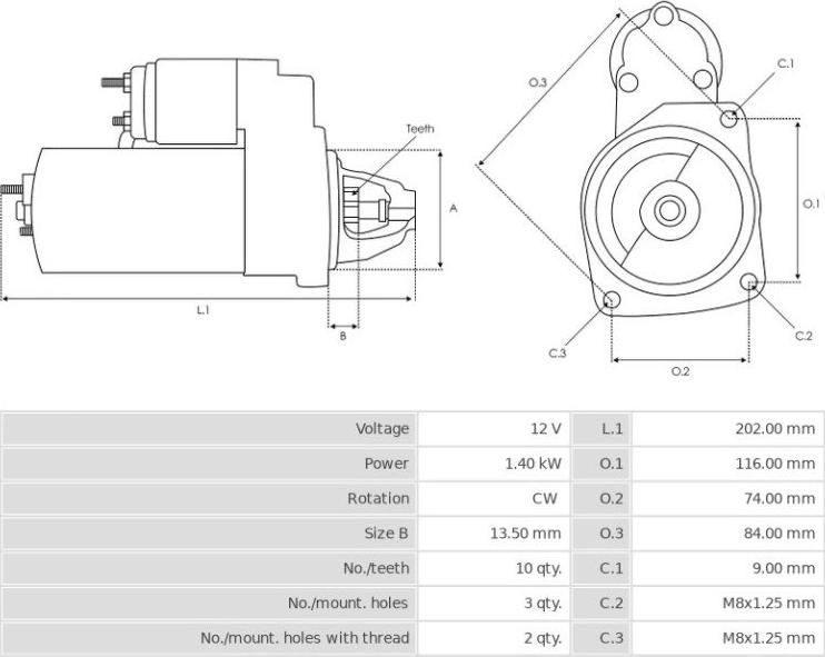 Valeo TS14E11 - Стартер avtokuzovplus.com.ua