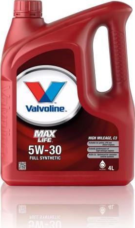 Valvoline MAXLIFE 5W30 C3 4L - Моторне масло autocars.com.ua