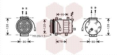 Van Wezel 0100K010 - Компрессор кондиционера avtokuzovplus.com.ua