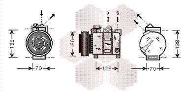 Van Wezel 0100K016 - Компресор, кондиціонер autocars.com.ua