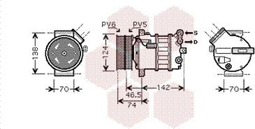 Van Wezel 0100K106 - Компрессор кондиционера avtokuzovplus.com.ua