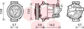 Van Wezel 0100K126 - Компрессор кондиционера autodnr.net