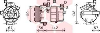 Van Wezel 0100K127 - Компрессор кондиционера autodnr.net